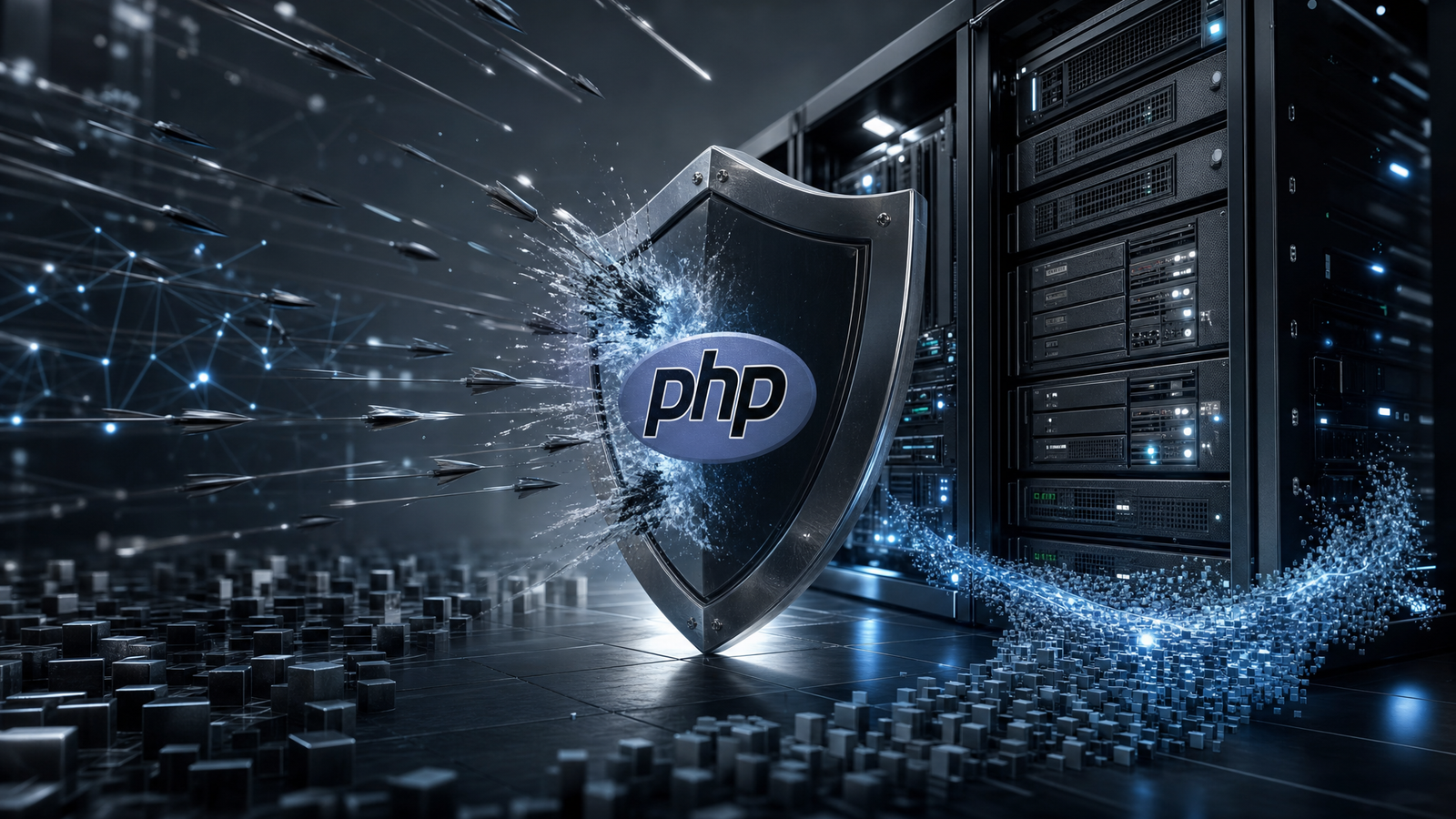 Editorial illustration for Web servers face broad attacks as emergency PHP fixes land