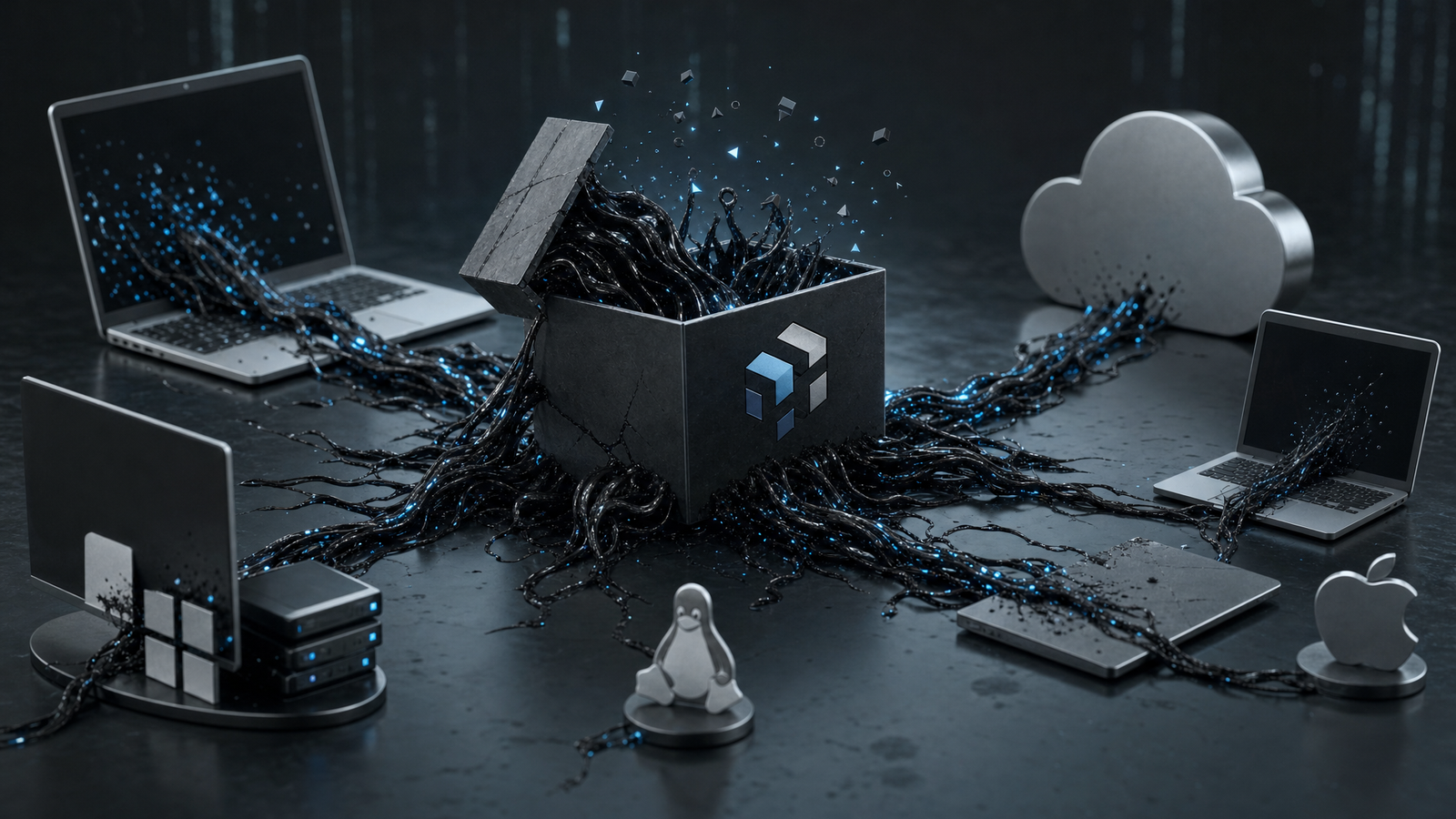 Editorial illustration for Poisoned LiteLLM release steals secrets across developer systems