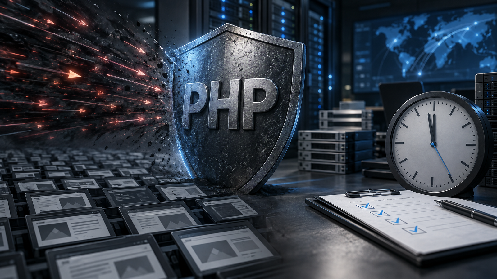 Editorial illustration for PHP attacks trigger an urgent inventory and patch deadline